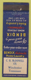 Matchbook Cover - Bendix Home Laundry Winchester TN