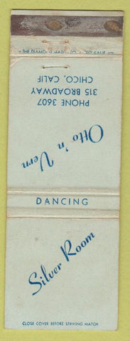 Matchbook Cover - Otto N Vern Chicago CA Silver Room WEAR