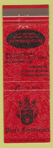Matchbook Cover - Pace's Restaurant Cortland NY