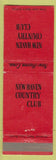 Matchbook Cover - New Haven Country Club CT