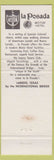 Matchbook Cover - La Posado Motor Hotel Laredo TX