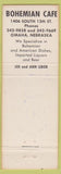 Matchbook Cover - Boheimian Cafe Omahe NE girlie
