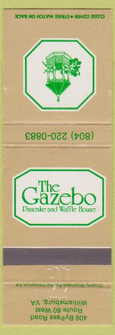Matchbook Cover - The Gazebo Williamsburg VA
