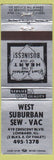 Matchbook Cover - West Suburban Sewer Vacuum Lombard IL