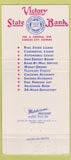 Matchbook Cover - Victory State Bank Kansas City MO NIGHT 30 Strike