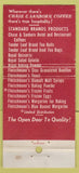 Matchbook Cover - Hospitality House Brands WEAR 21 Strike Feature