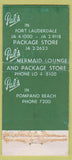 Matchbook Cover - Pal's Restaurant Fort Lauderdale WEAR 30 Stick