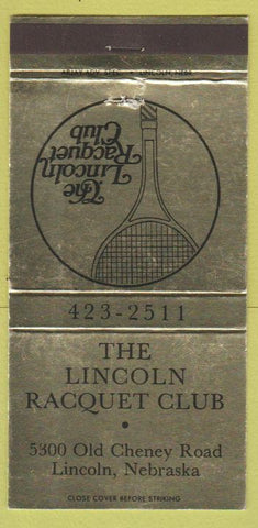 Matchbook Cover - Lincoln Racquet Club Lincoln NE 30 Strike