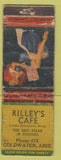 Matchbook Cover - Rilley's Cafe Coldwater AZ pinup POOR