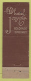 Matchbook Cover - Whitman Lounge Cafe Pueblo CO WEAR