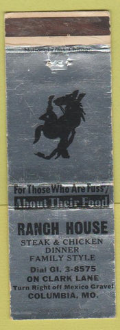 Matchbook Cover - Ranch House Columbia MO