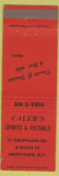 Matchbook Cover - Caleb's Spirits and Victuals Smithtown NY