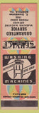 Matchbook Cover - Washing Machine Appliance Service Norfolk VA