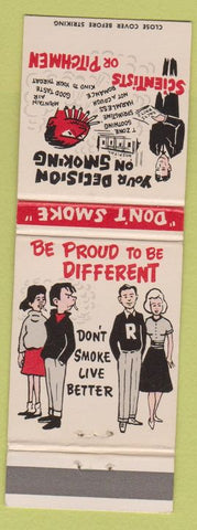 Matchbook Cover - Anti Smoking State of New York Dept of Health Buffalo NY