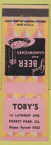 Matchbook Cover - Toby's Forest Park IL
