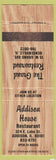 Matchbook Cover - Addison House Addison IL Bensenville IL