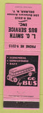 Matchbook Cover - LC Smith Bus Service Delmar NY pink