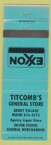 Matchbook Cover - Titcomb's General Store Abbot Village ME Exxon oil gas