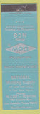 Matchbook Cover - National Welding Supply San Antonio TX Dow