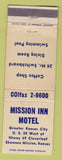 Matchbook Cover - Mission Inn Motel Shawnee Mission KS WORN