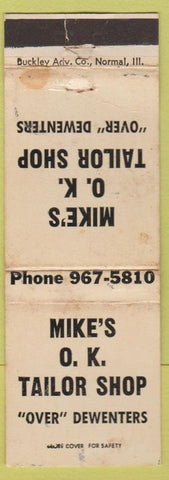 Matchbook Cover - Mike's OK Tailor Shop NO TOWN WEAR