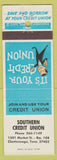 Matchbook Cover - Southern Credit Union Chattanooga TN