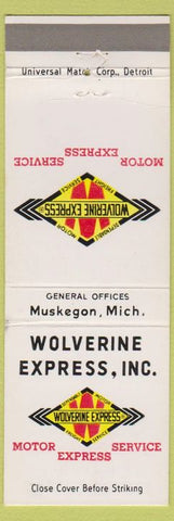 Matchbook Cover - Wolverine Express Motor Trucking Muskegon MI
