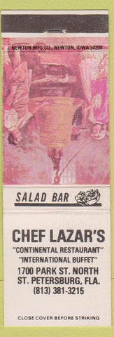 Matchbook Cover - Chef Lazar's ST Petersburg FL