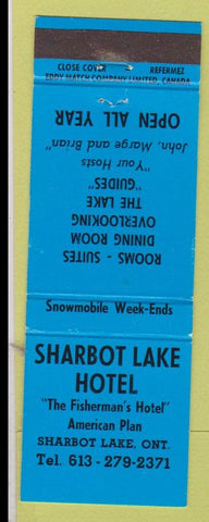 Matchbook Cover - Sharbot Lake Hotel ON blue