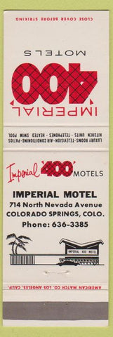 Matchbook Cover - Imperial 400 Motels Colorado Springs CO