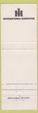 Matchbook Cover - International harvester Tractors Asmussen's Neligh NE