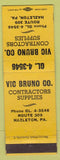 Matchbook Cover - Vic Bruno Co Contractor Suppy Hazleton PA WEAR