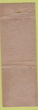 Matchbook Cover - Fogg's Green Grill Raleigh NC WEAR