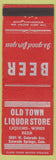 Matchbook Cover - Old Town Liquor Store Colorado Springs CO