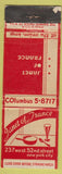 Matchbook Cover - Janet of France New York City WEAR