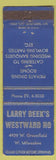Matchbook Cover - Larry Beek's Westward Ho West Milwaukee WI bowling