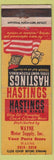 Matchbook Cover - Hastings Piston Rings Wayne MI?