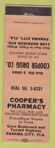 Matchbook Cover - Cooper Drug Co Panama City FL