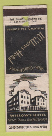Matchbook Cover - Willows Hotel Willows CA WEAR