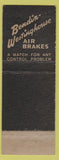 Matchbook Cover - Bendix Brakes Newark NJ