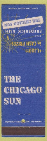 Matchbook Cover - The Chicago Sun Newspaper Frederick Kuh IL