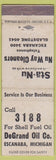 Matchbook Cover - DeGrand Oil Co Escanaba MI Shell gas WEAR