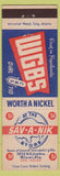 Matchbook Cover - WGBS CBS Radio 110 AM Nickel Store Miami FL