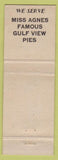 Matchbook Cover - Staff Cafe Fort Walton FL