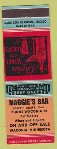 Matchbook Cover - Maggie's Bar Waconia MN