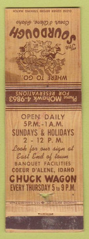 Matchbook Cover - The Sourdough Coeur D Alene ID STAINED