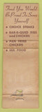 Matchbook Cover - The Sourdough Coeur D Alene ID STAINED