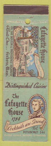 Matchbook Cover - The Lafayette House Foxboro MA