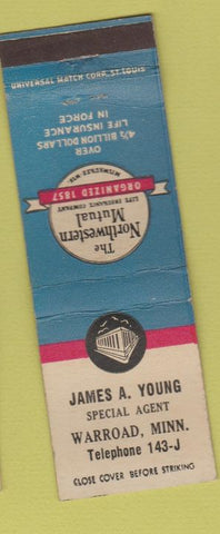 Matchbook Cover - James Young Insurance Warroad MN