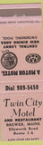 Matchbook Cover - Twin City Motel Brewer ME light purple